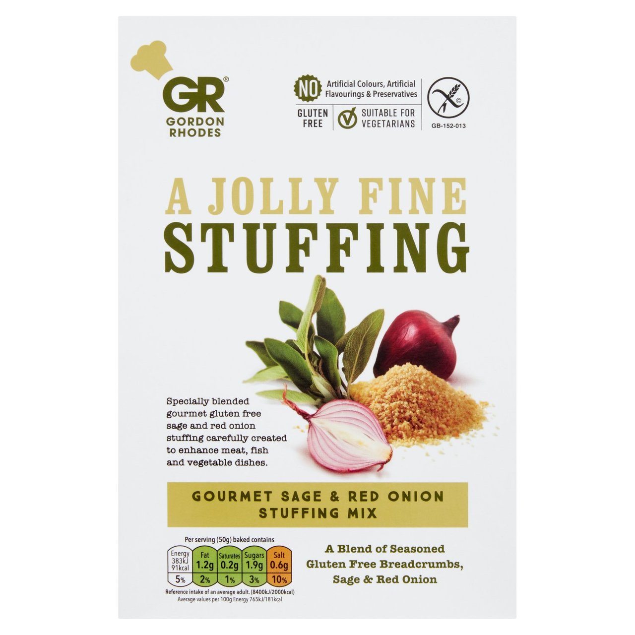 Sage & Red Onion Stuffing Mix - 125G - Gordon Rhodes