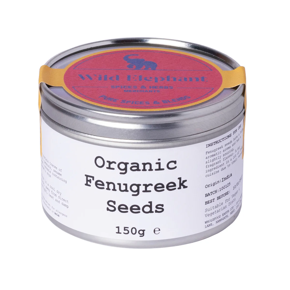 Organic Fenugreek Seeds - Wild Elephant