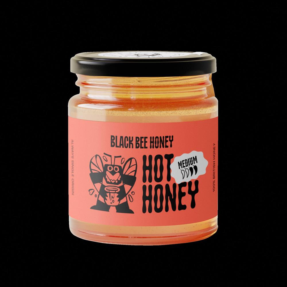 British Medium Hot Honey
