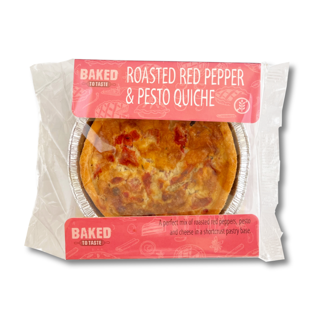 Roasted Pepper Pesto Quiche
