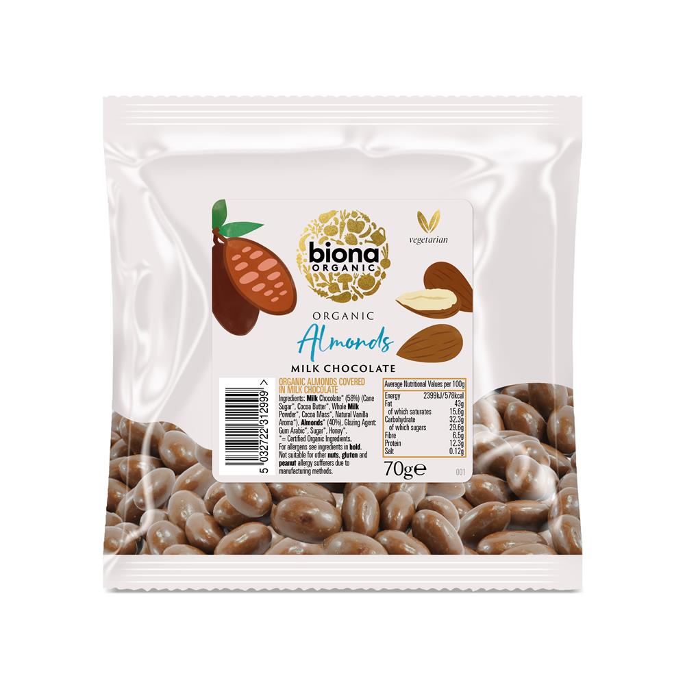 Organic Milk Choc Almonds