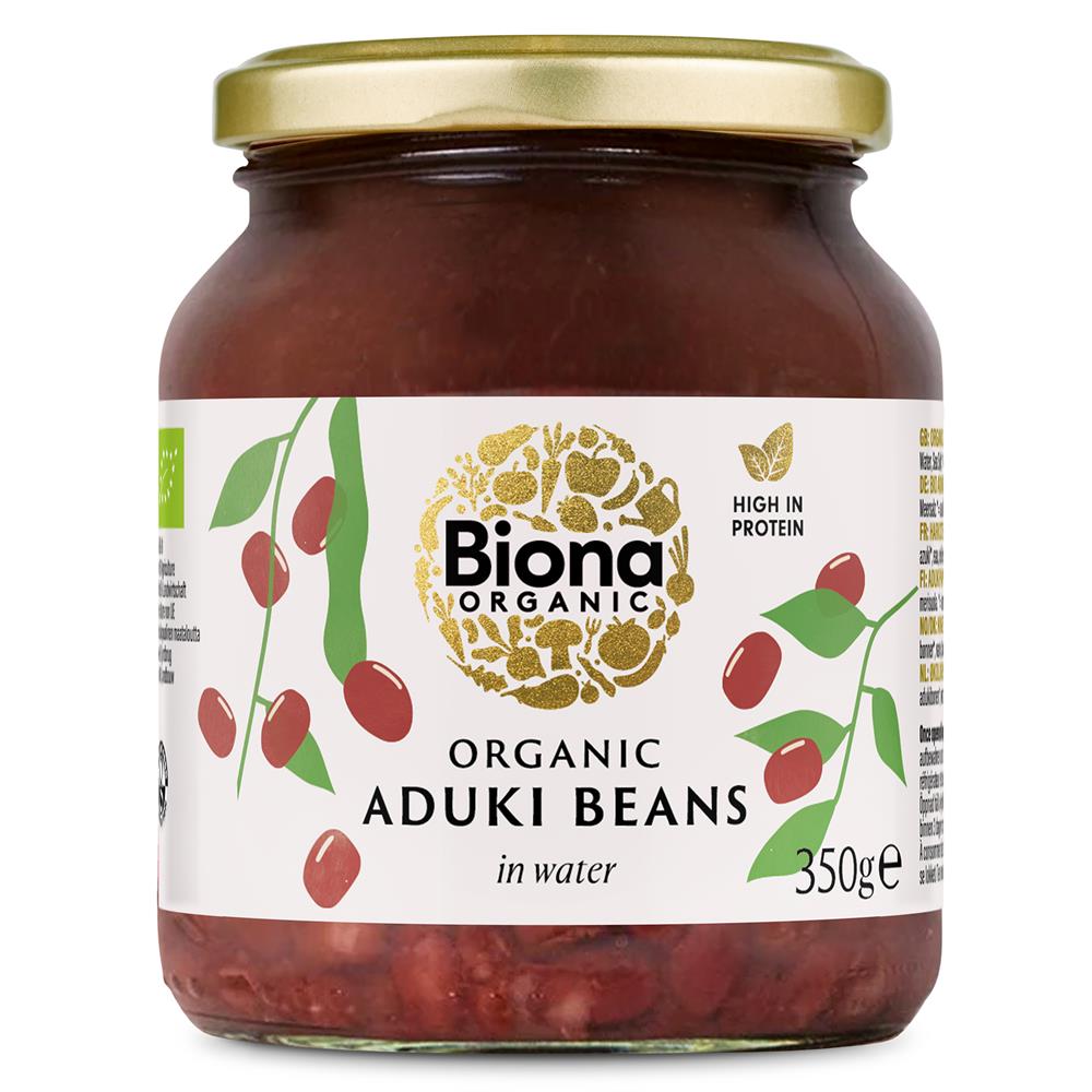 Org Aduki Beans - Glass Jar