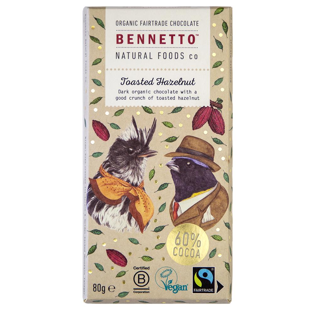 Org Toasted Hazelnuts Choc Bar
