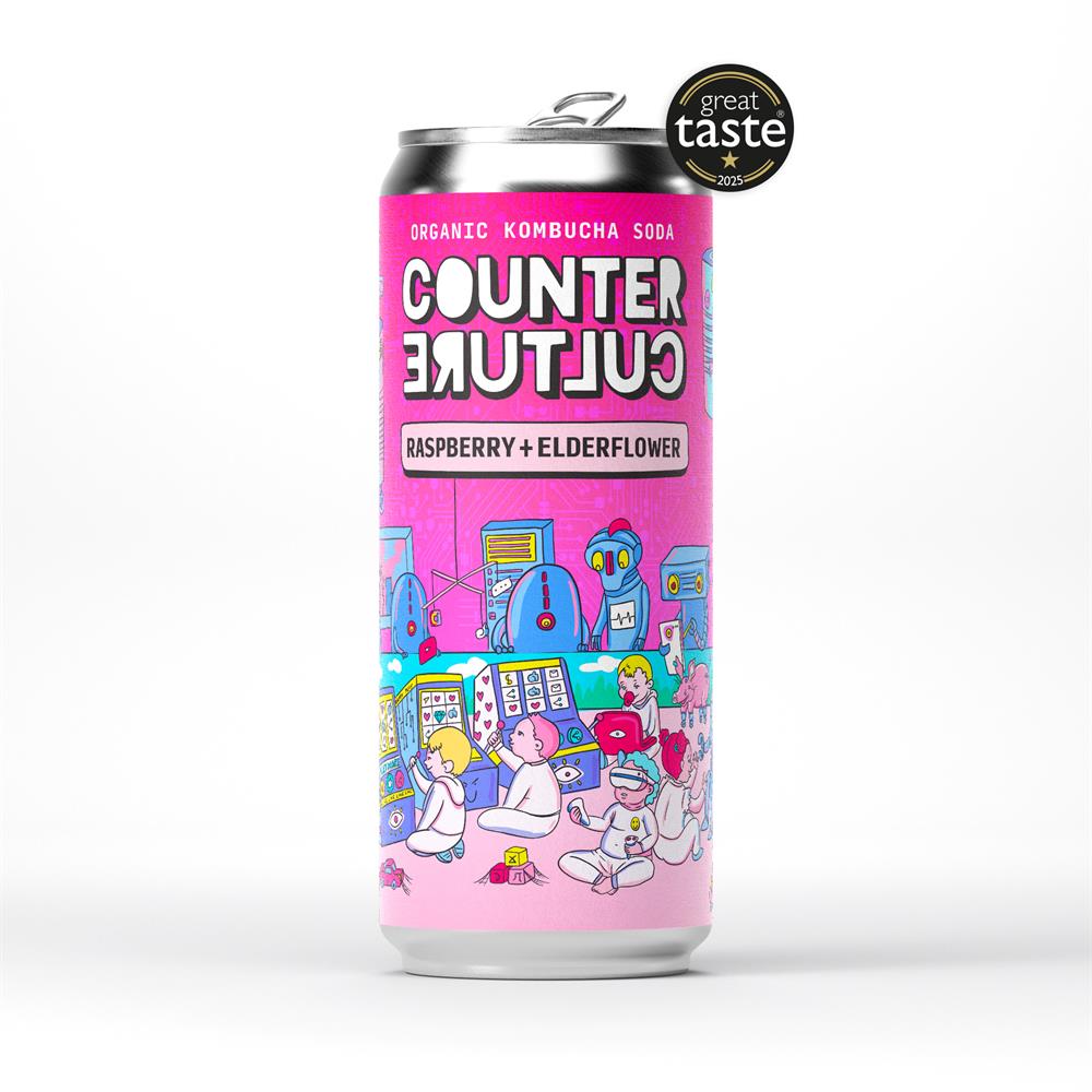 Raspberry Org Kombucha Soda