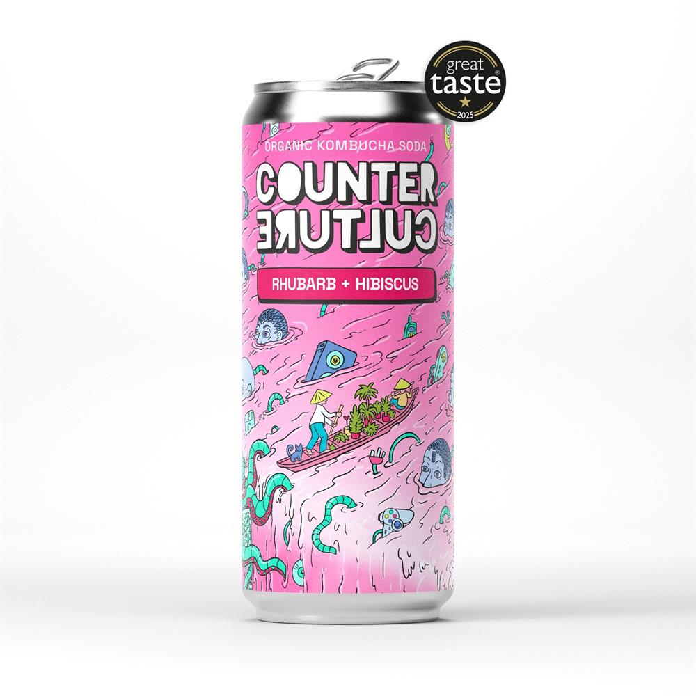 Rhubarb Org Kombucha Soda