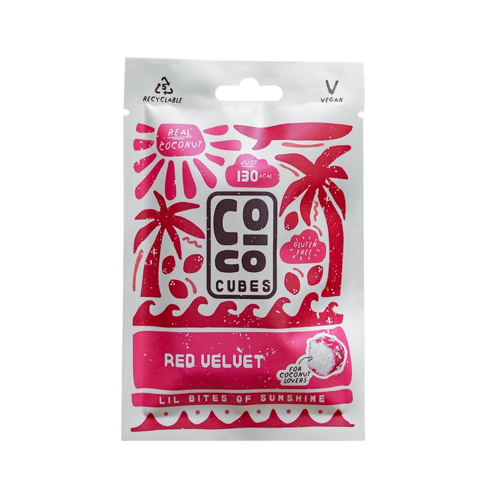 Red Velvet Coconut Snack