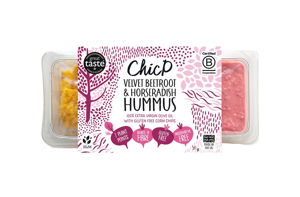 Beetroot Hummus Snack Pot