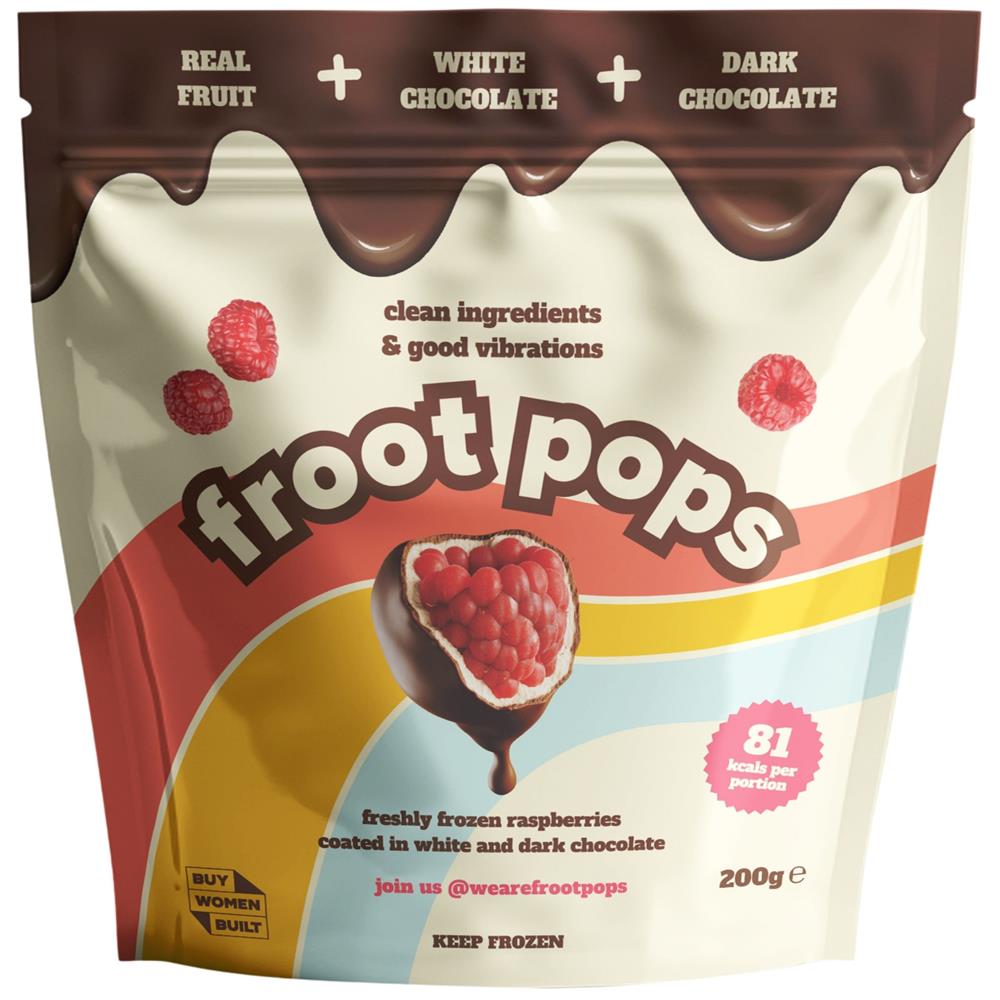 Raspberries in White Dark Choc