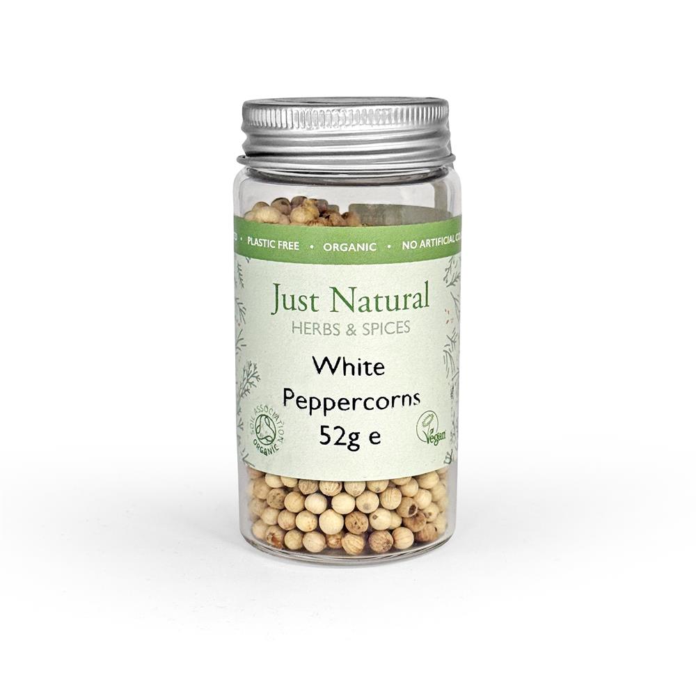 Org Peppercorns White Jar