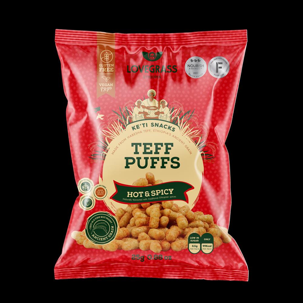 Teff Puffs Hot & Spicy
