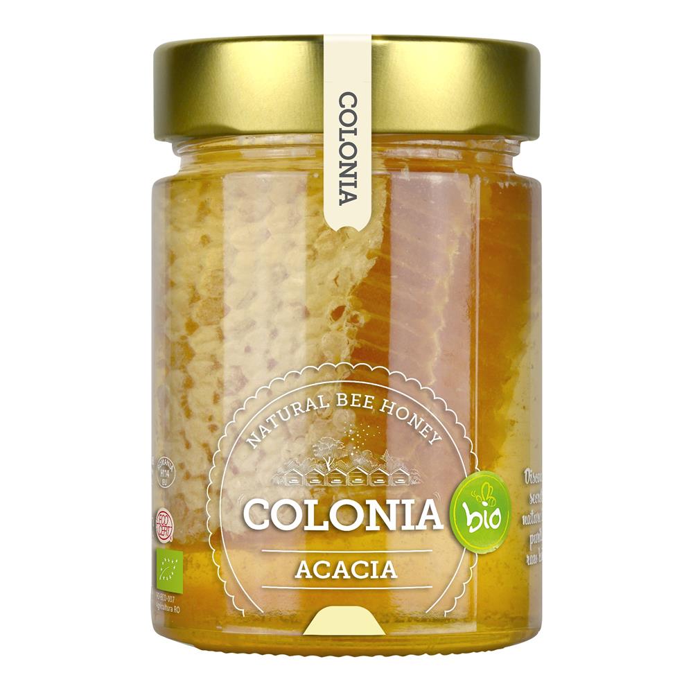 Org Acacia Honey with Honeycom