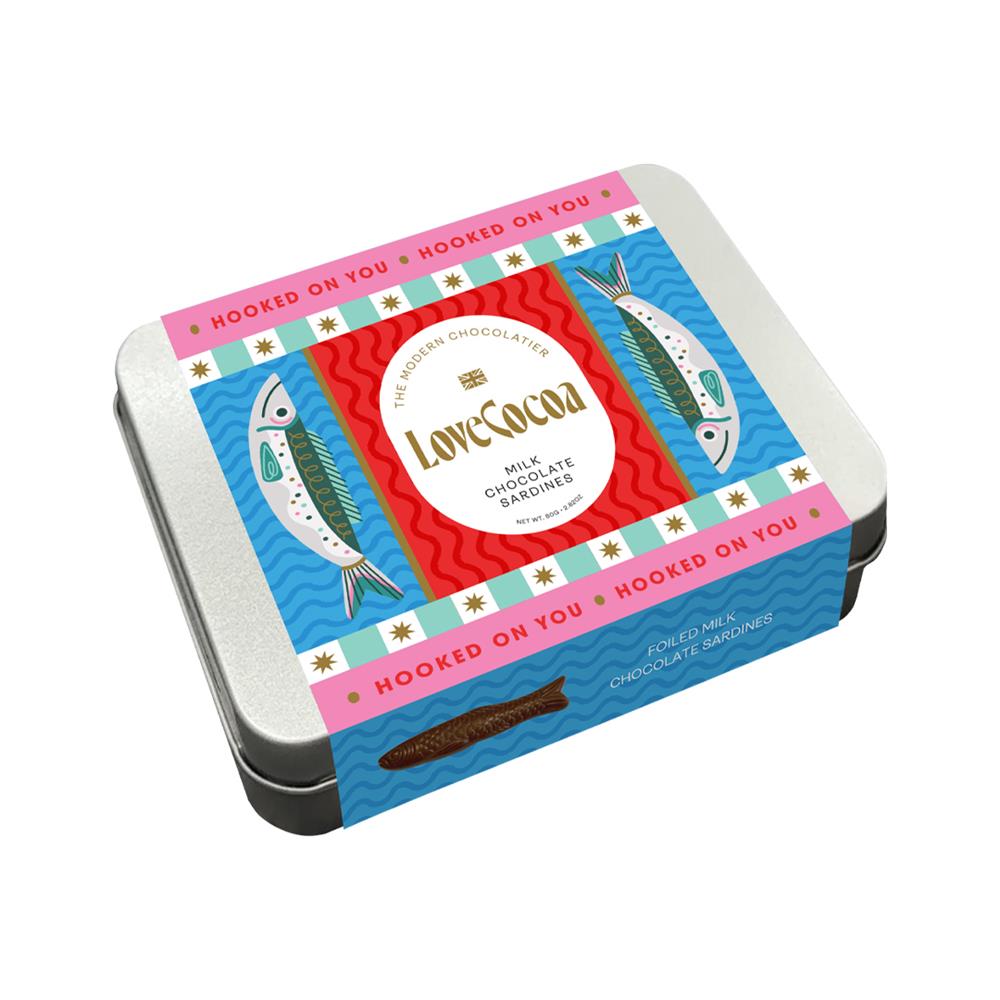 Shaped Milk Choc Sardines Tin