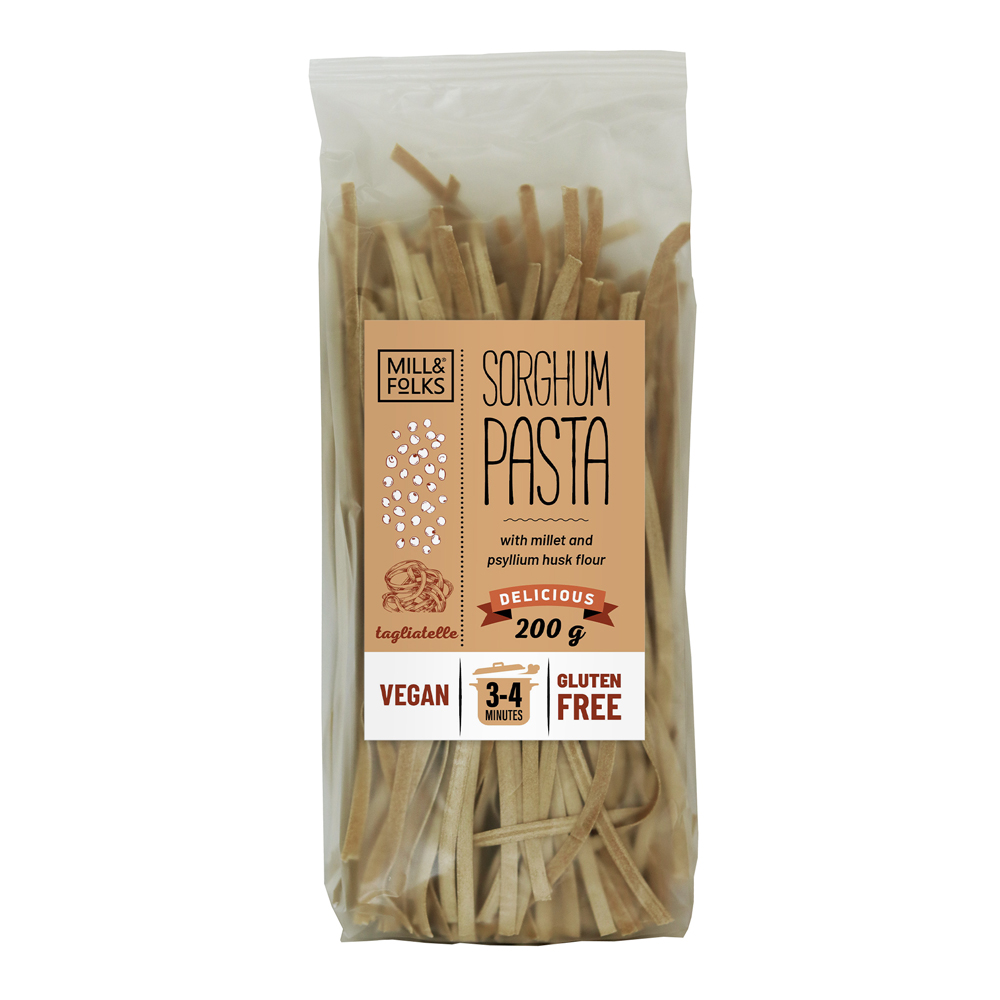 Sorghum pasta tagliatelle