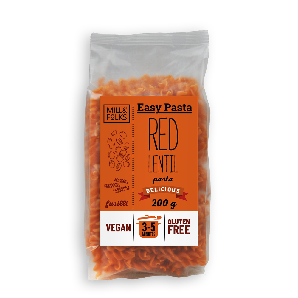 Pasta Red lentil fusilli