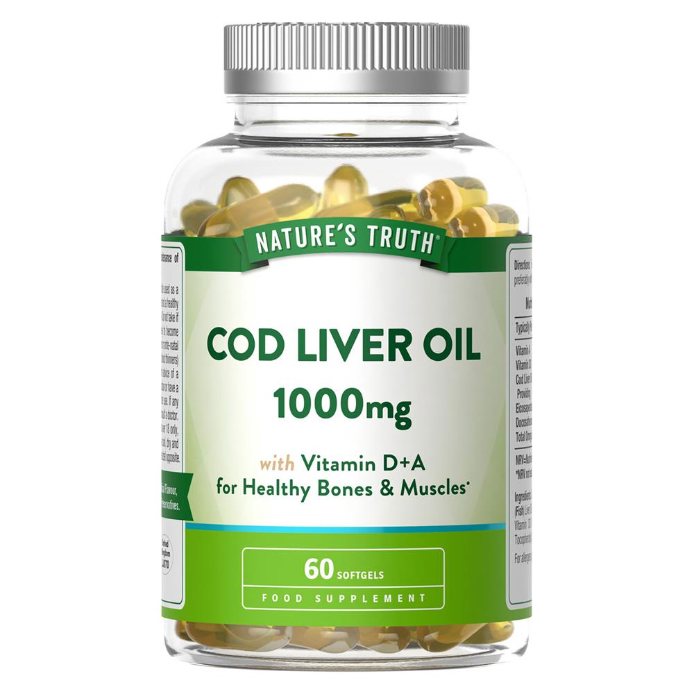 Cod Liver Oil 1000mg Vit D+