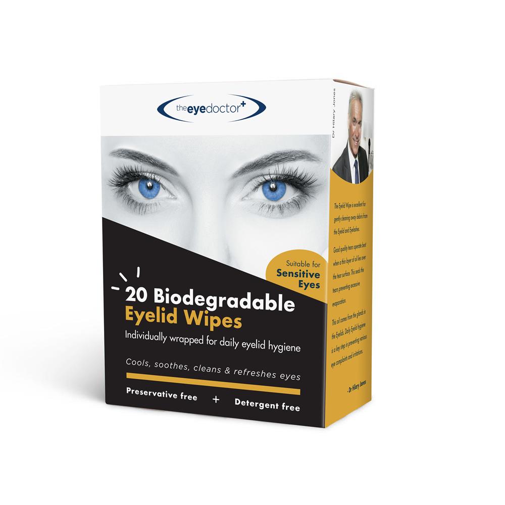Biodegradable 20 eyelid wipes