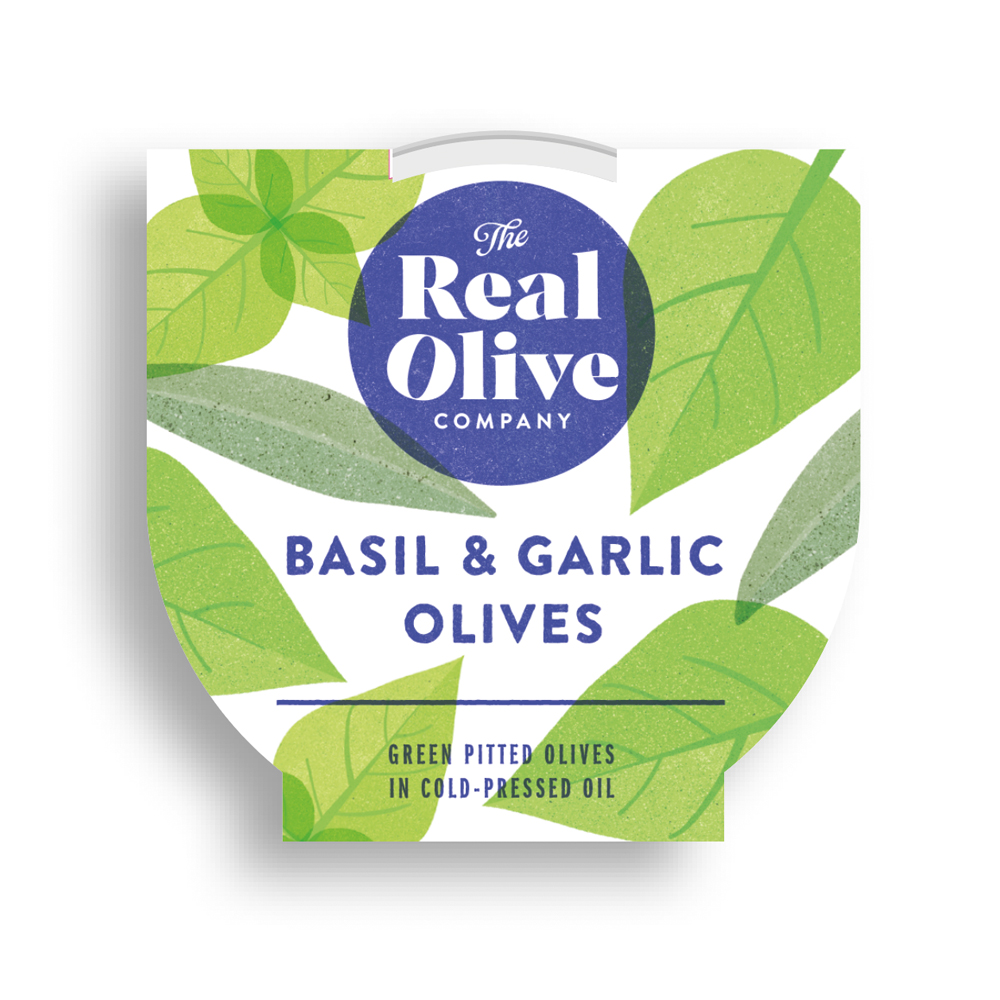 Basil & Garlic Mammoth Olives