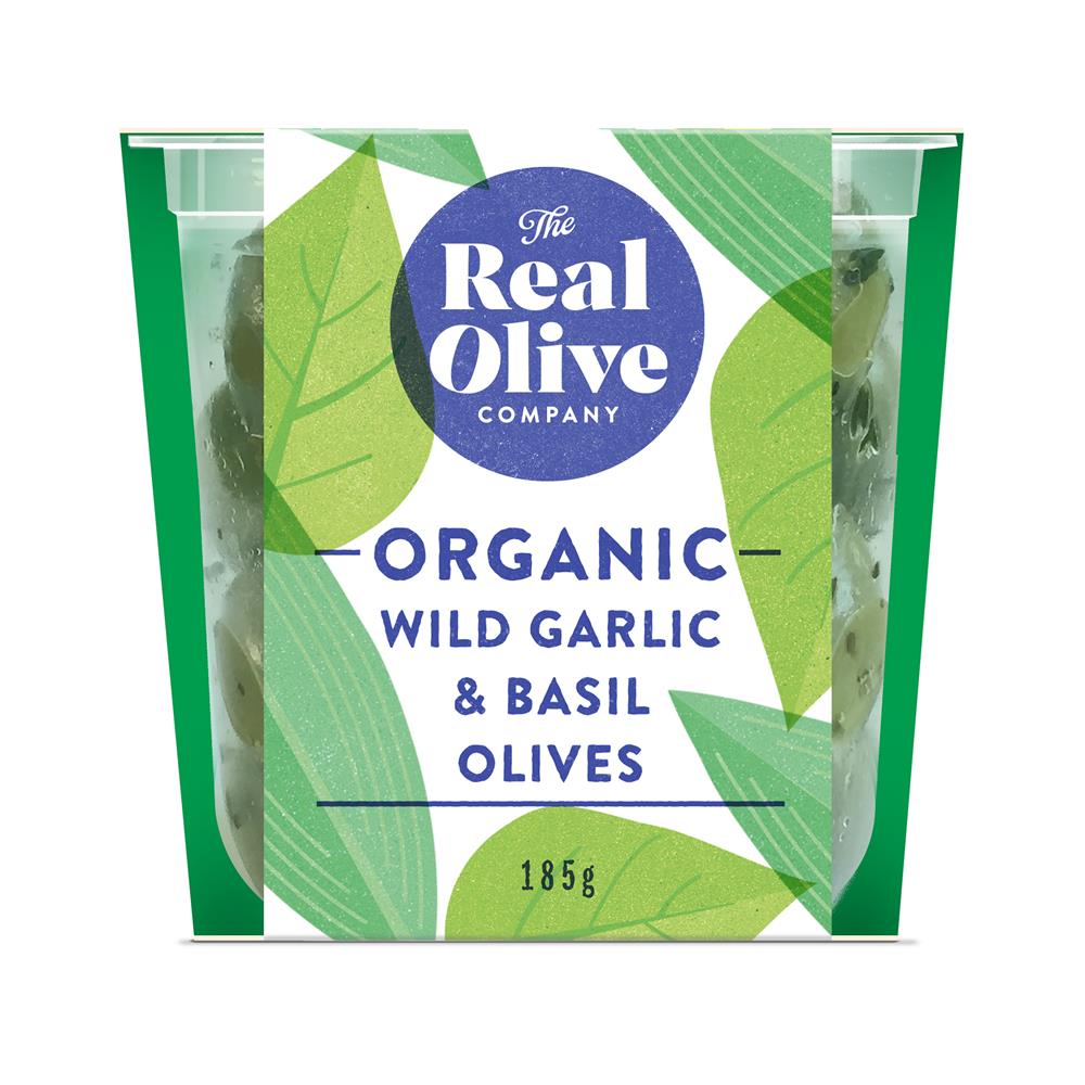 Org Wild Garlic & Basil Olives