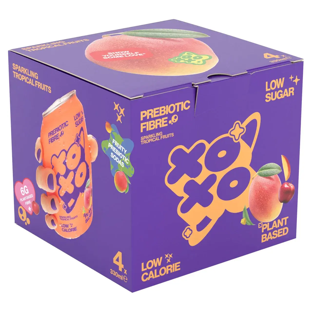 XOXO Soda Tropical 4 Pack