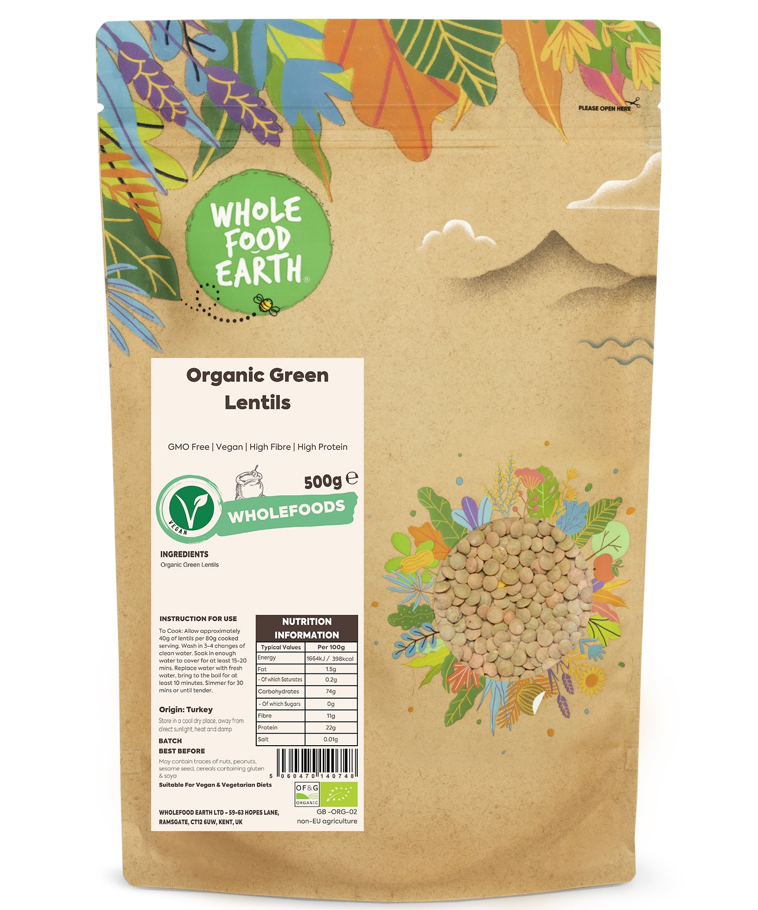 Organic Green Lentils