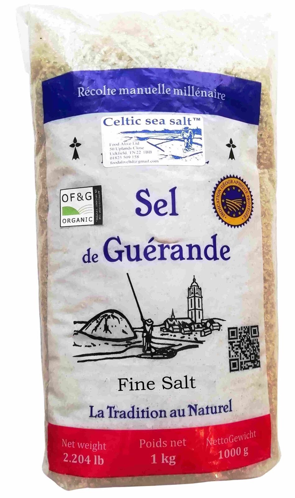 Organic Celtic Sea Salt Fine - 1kg - Food Alive