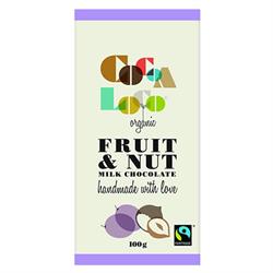 Org Milk Choc Fruit & Nut Bar