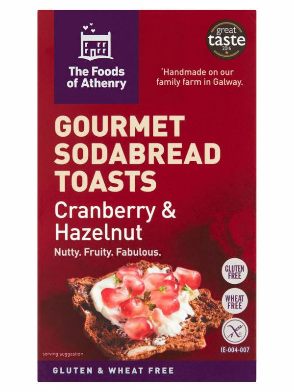 Gluten Free Cranberry & Hazelnut Toasts - The Foods Of Athenry - 110g