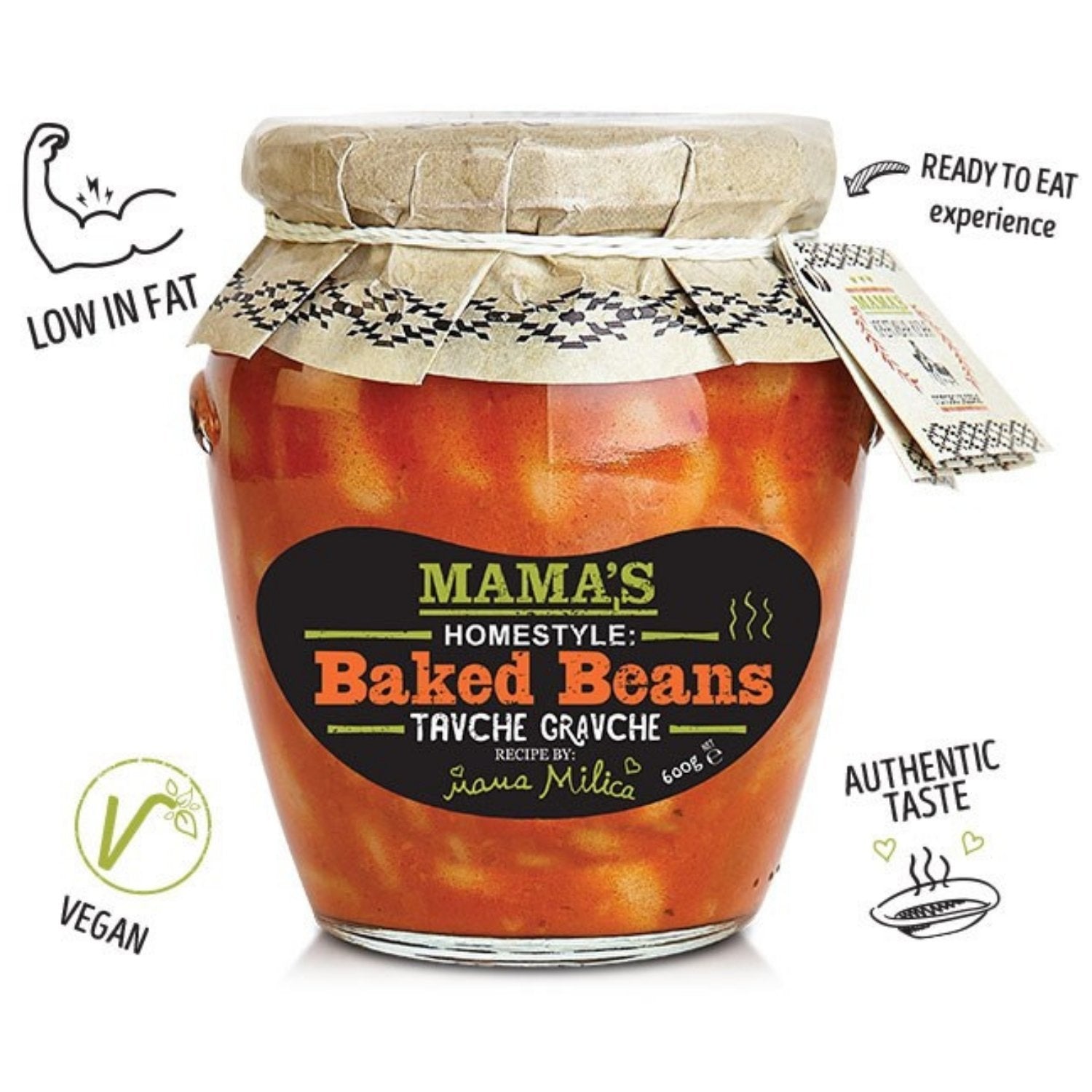 Mamas: Baked Beans Sugar Free - 560g