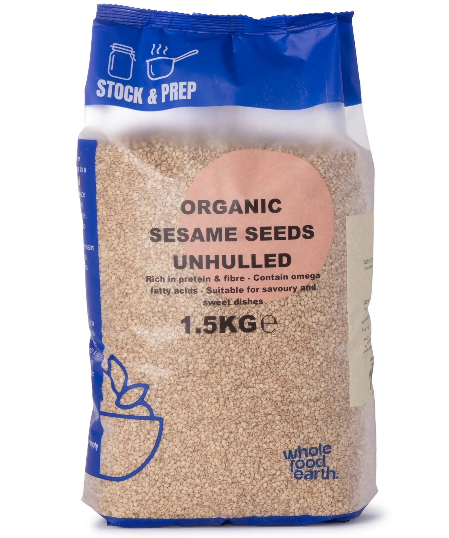 Organic Sesame Seeds unhulled - Stock & Prep - 1.