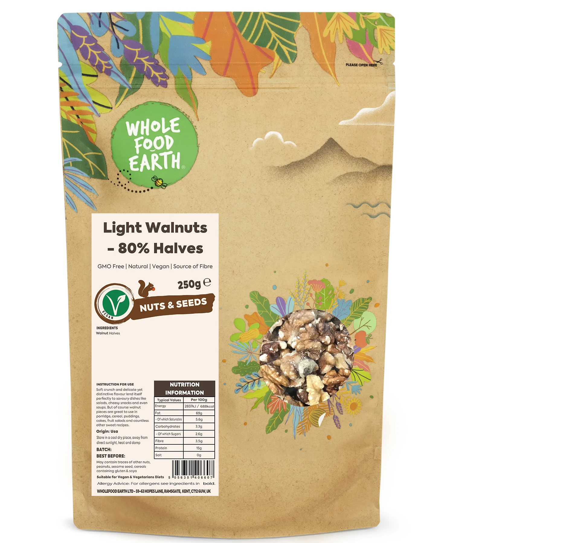 Light Walnuts - 80% Halves