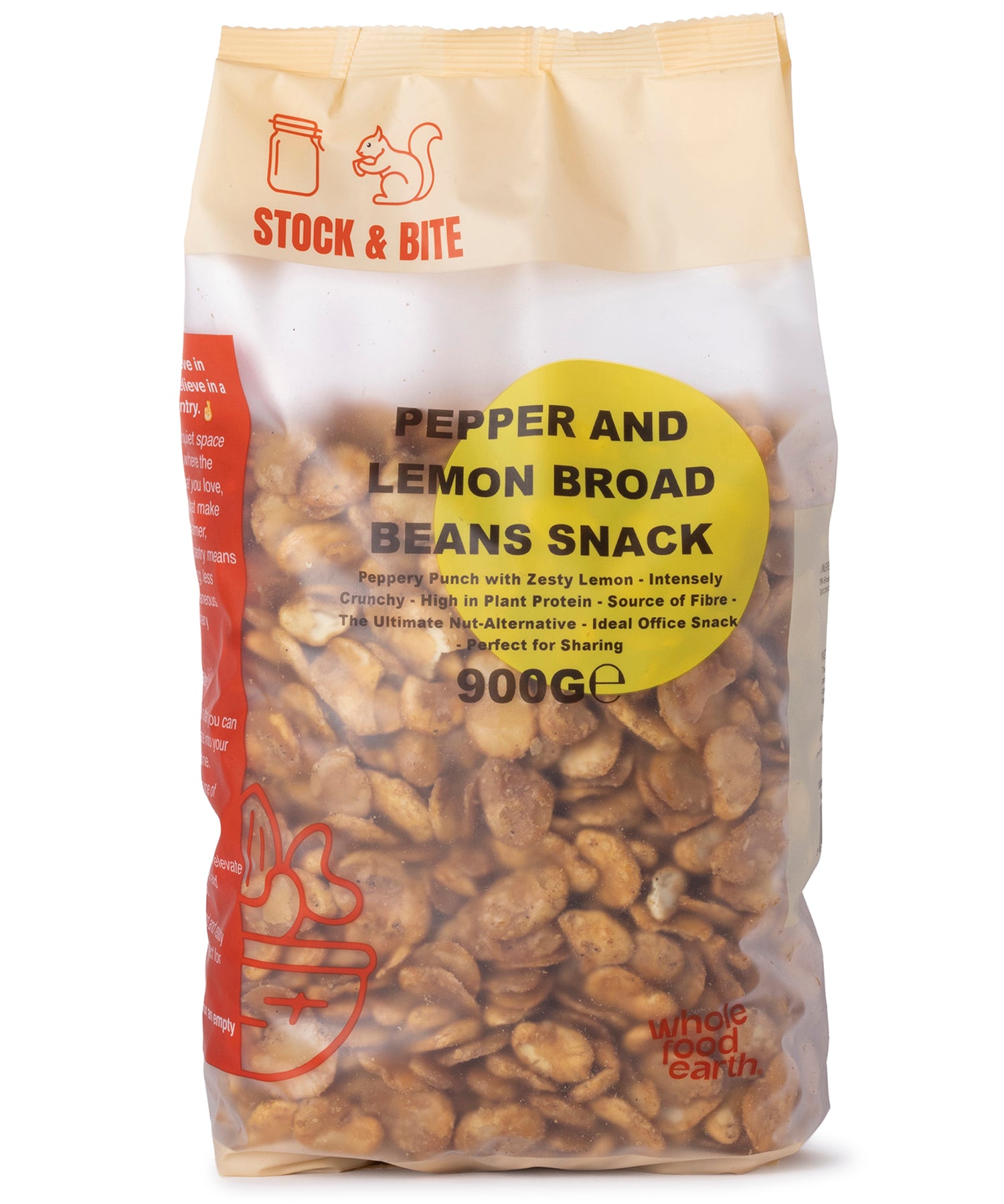 Pepper and Lemon Broad Beans Snack - Stock & Bite - 900g