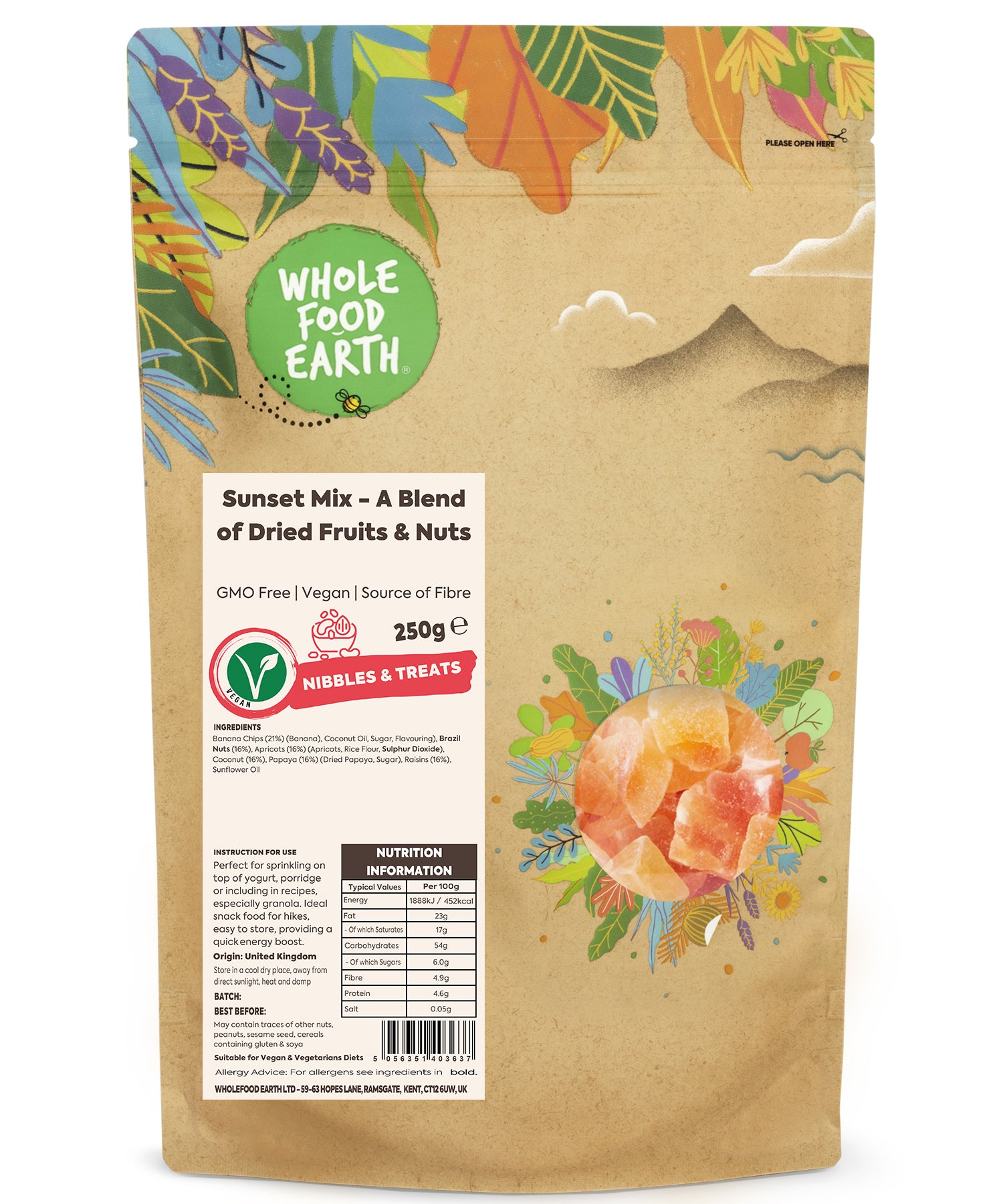 Sunset Mix - A Blend of Dried Fruits & Nuts