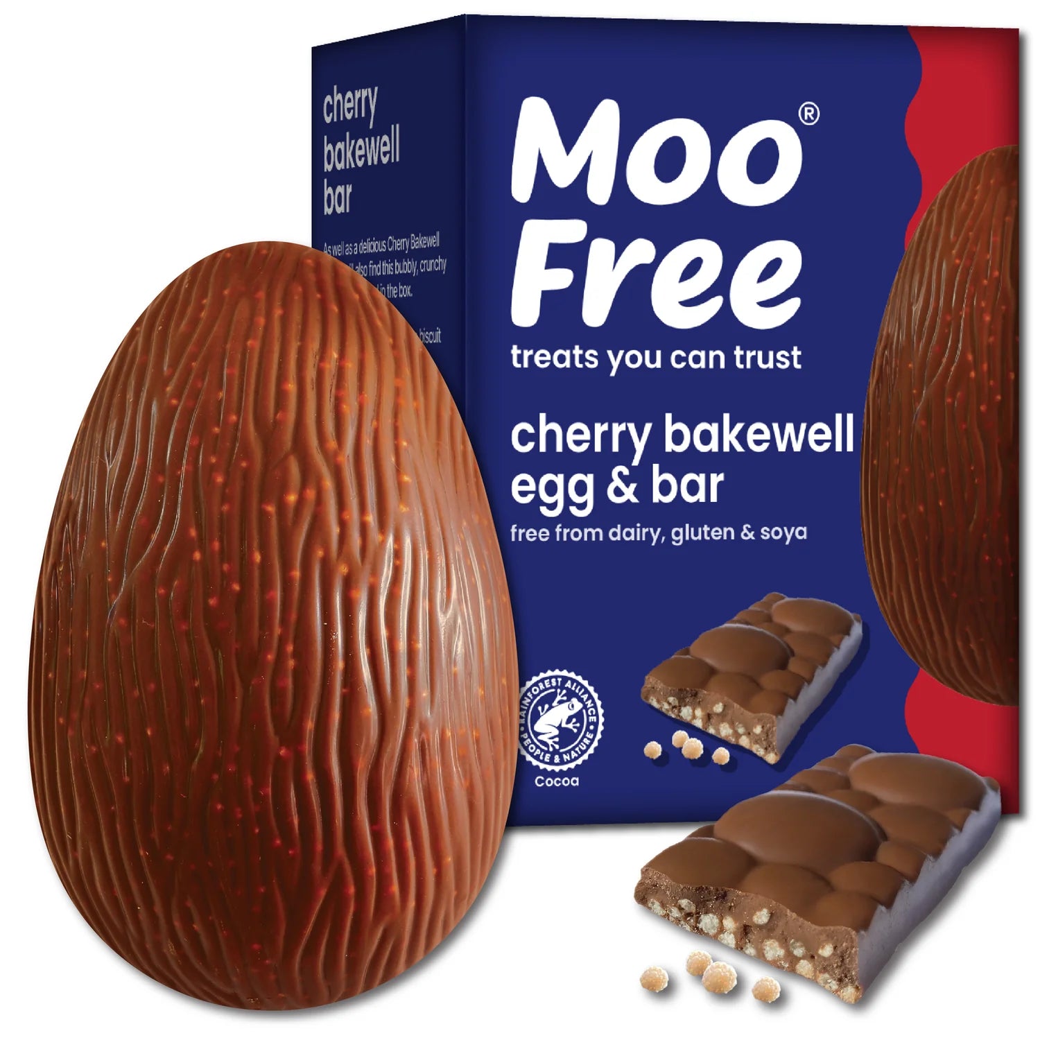 Cherry Bakewell Egg & Bar - Moo Free - 135g