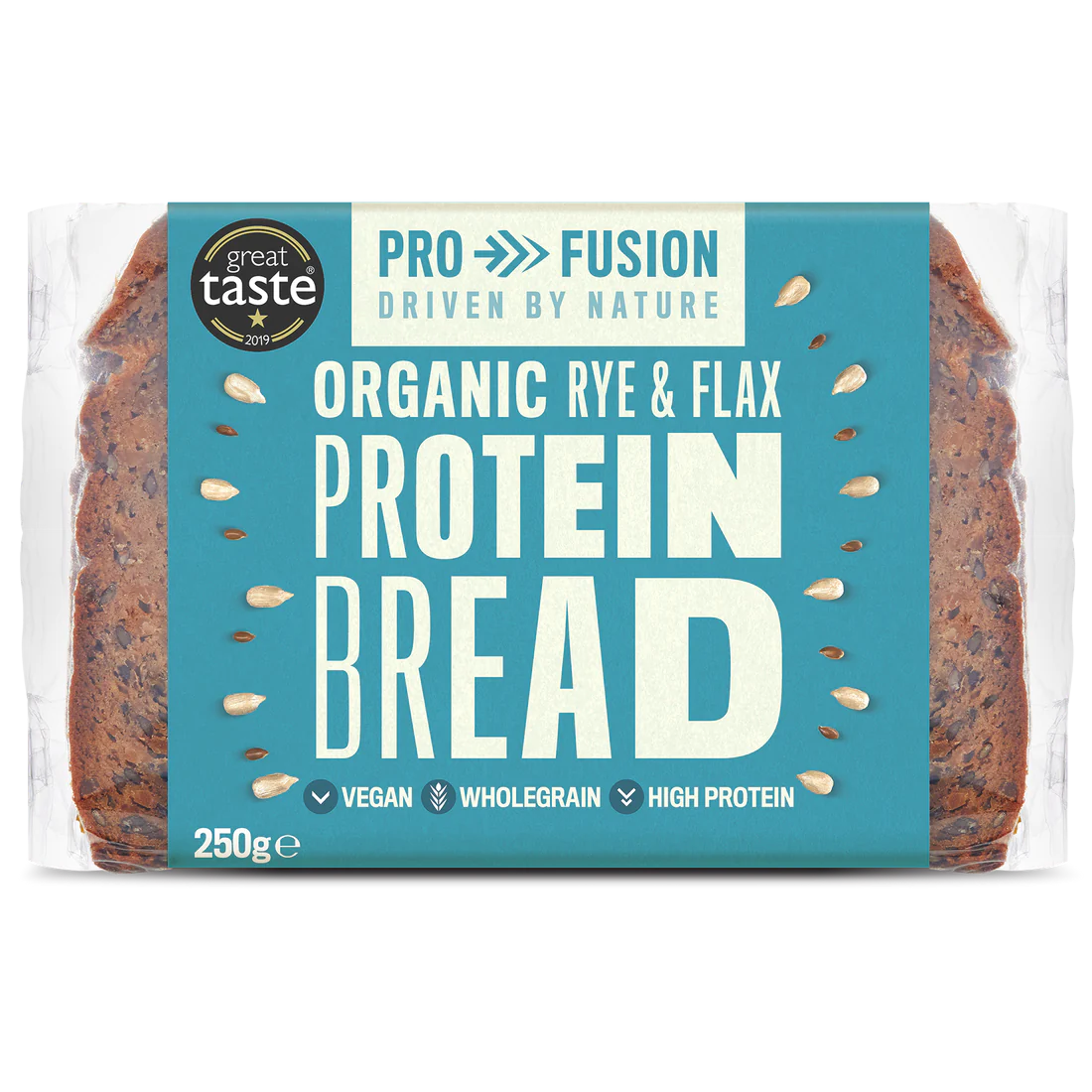 Organic Rye & Flax Protein Bread - 250g - Profusion