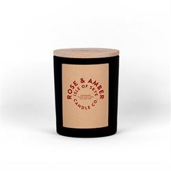 Rose & Amber Black Candle