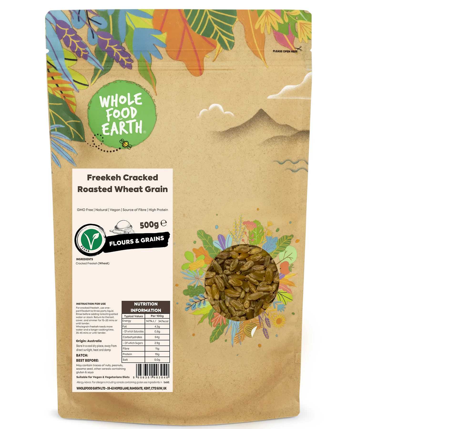 Freekeh Cracked Roasted Wheat Grain