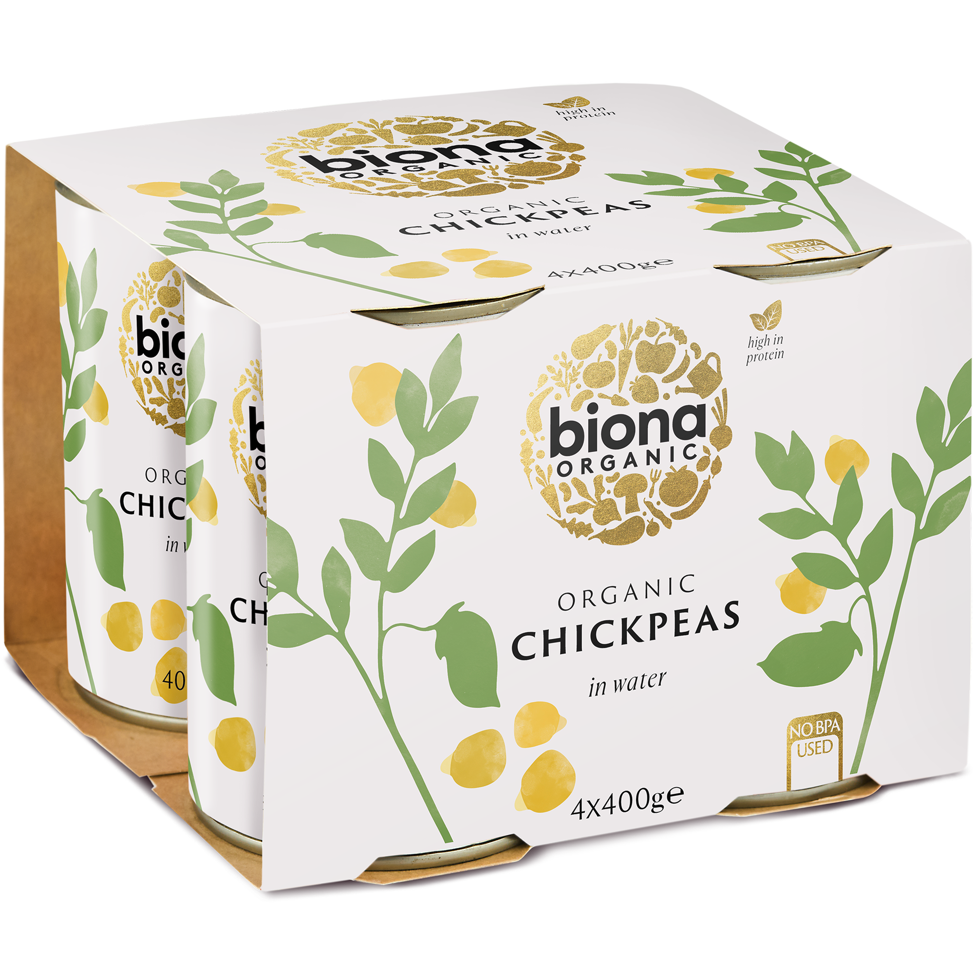 Organic Chick Peas 4 PACK - 400g - Biona
