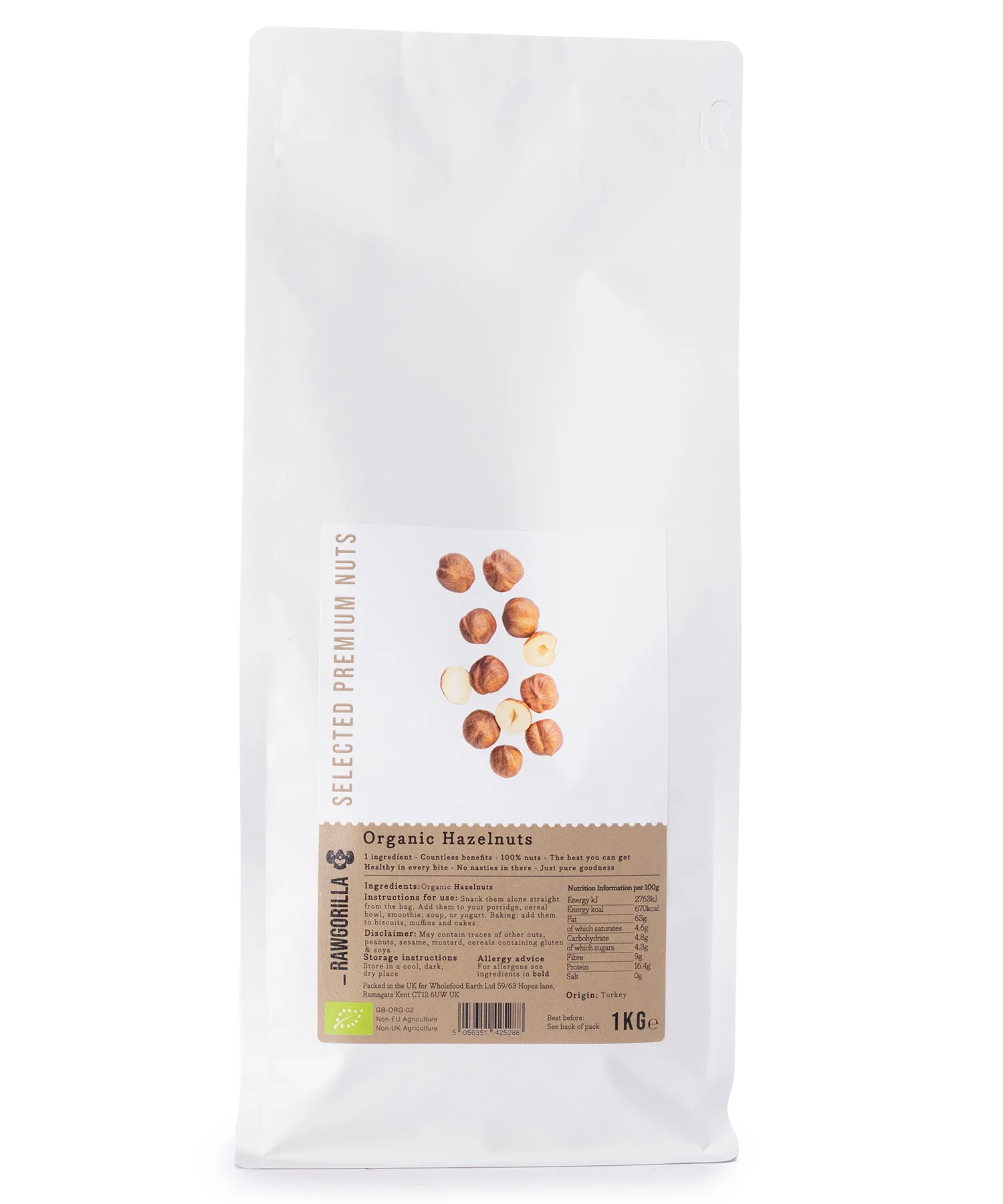 Organic Hazelnuts - RAWGORILLA
