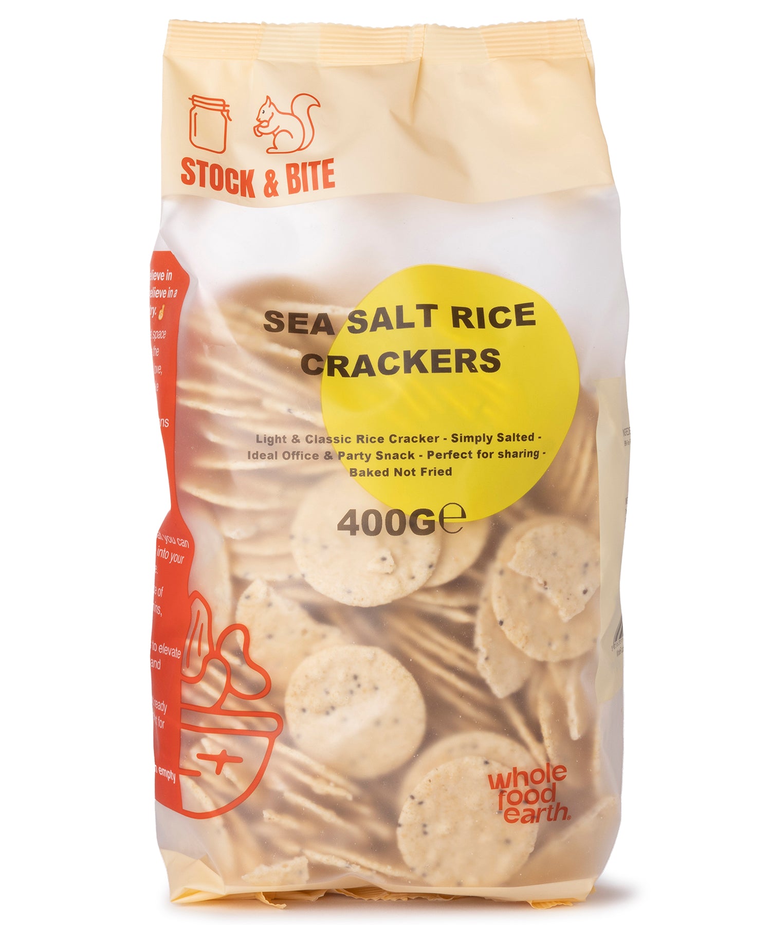 Sea Salt Rice Crackers - Stock & Bite - 400g