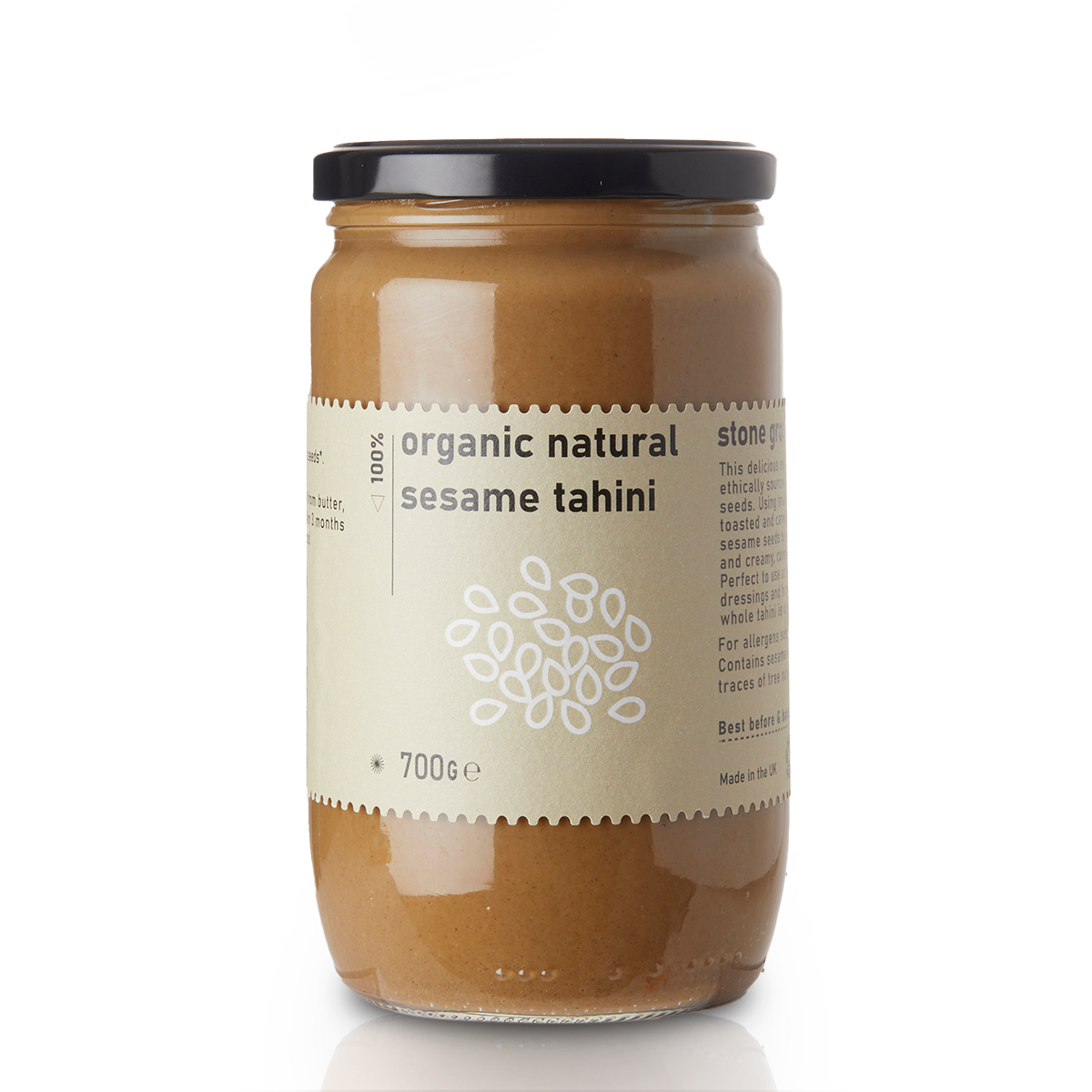Organic Natural Sesame Tahini - 700g - RAWGORILLA