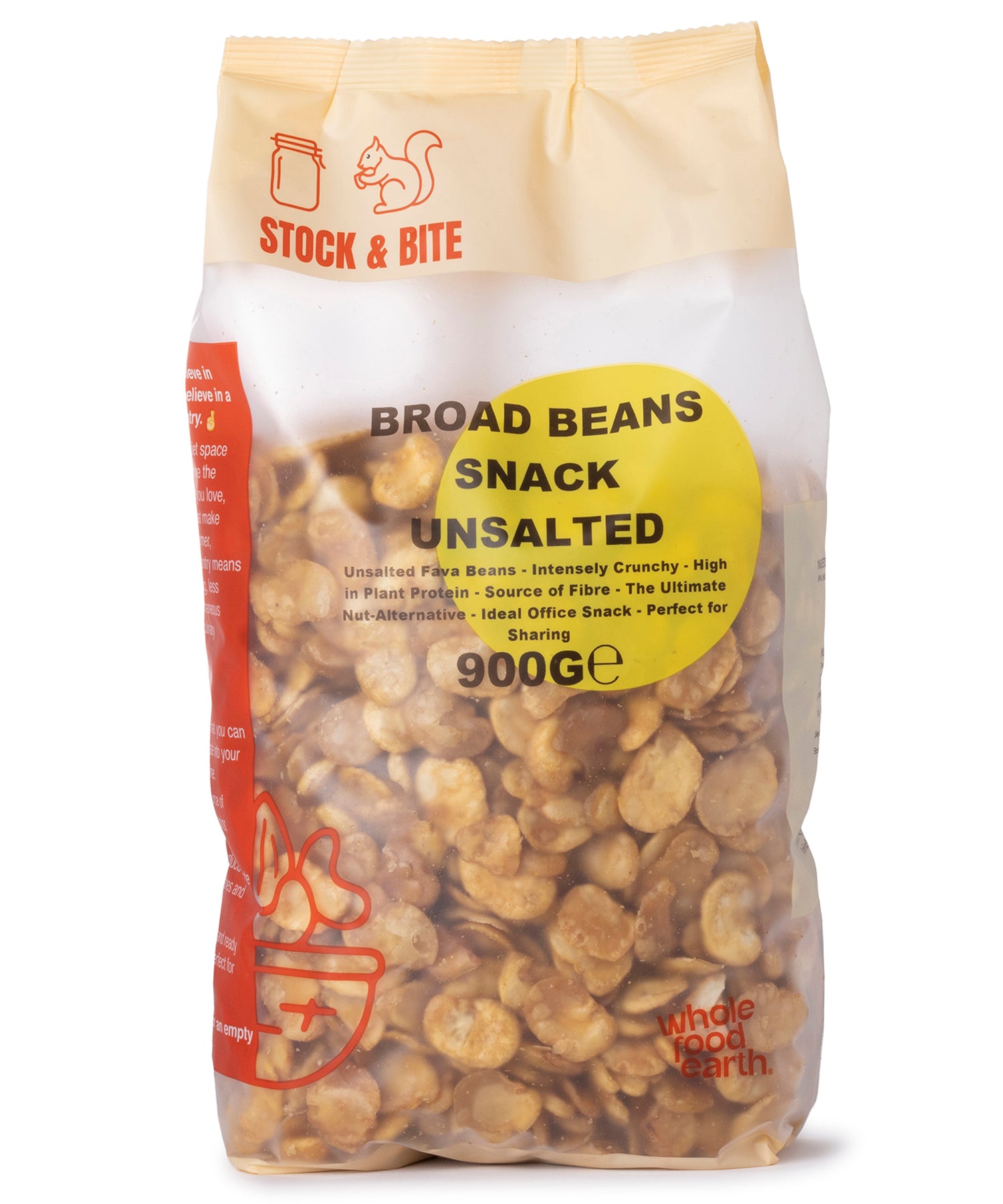 Broad Beans Snack Unsalted - Stock & Bite - 900g