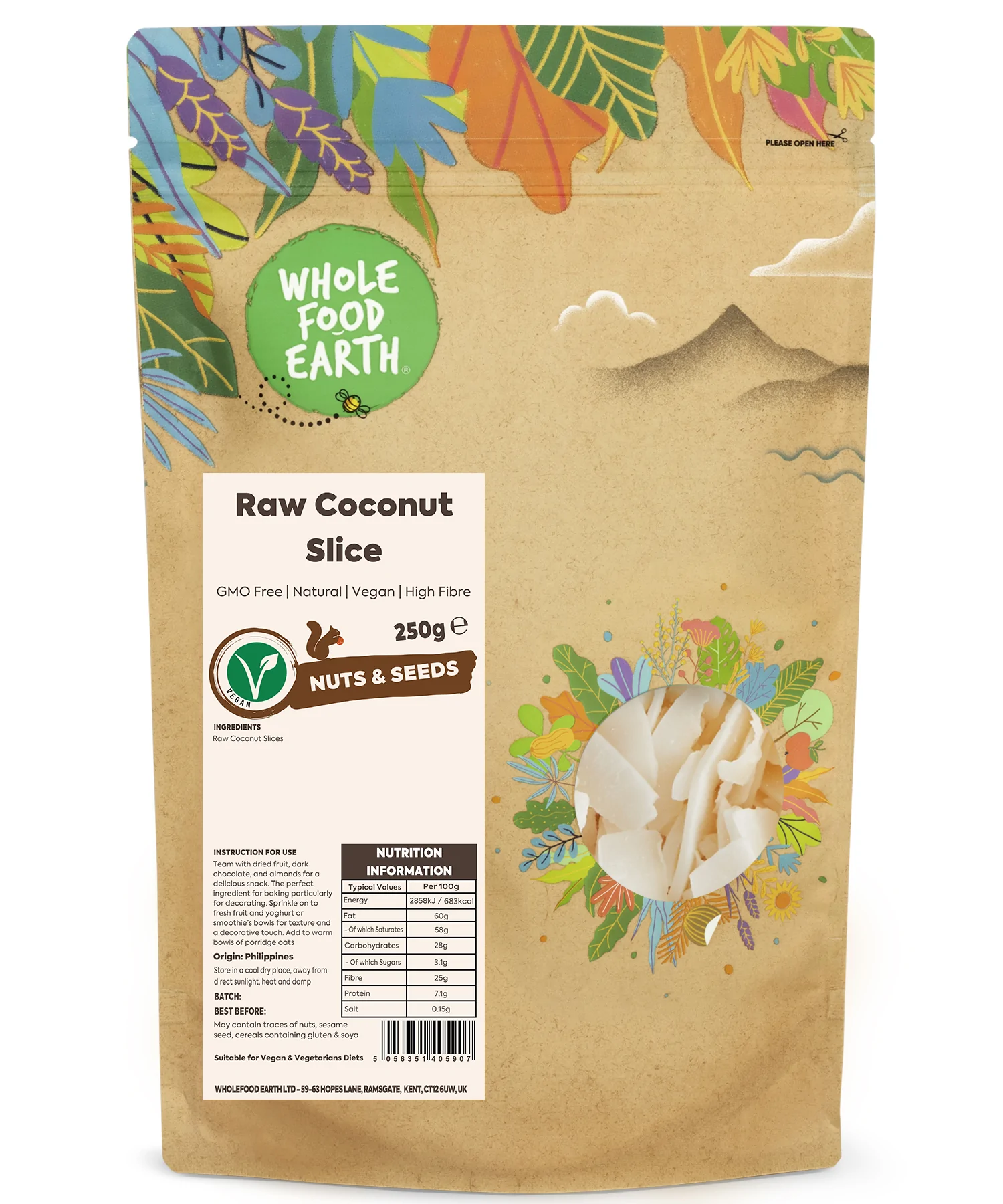 Raw Coconut Slice