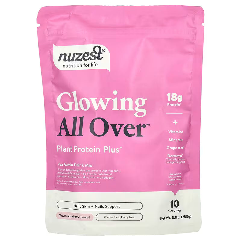 Glowing All Over Strawberry Protein Powder - Nuzest - 250g