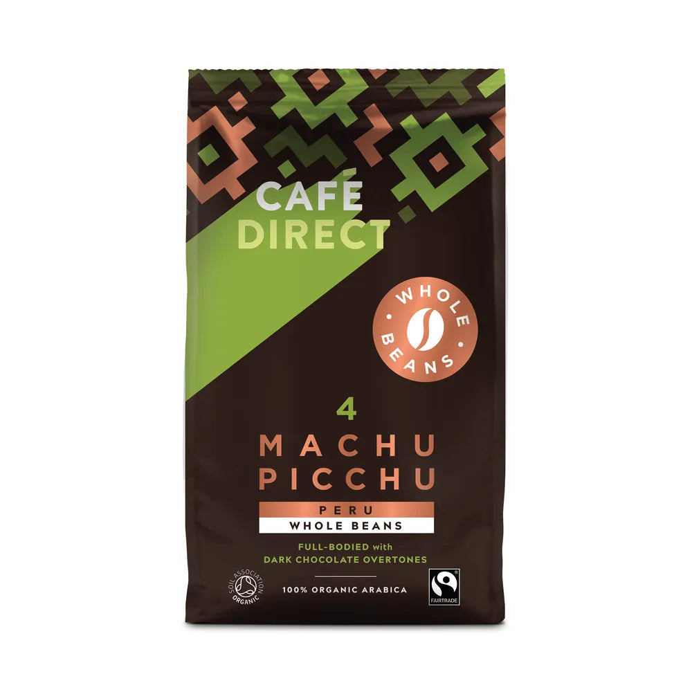 Fairtrade Machu Picchu Whole Coffee Beans - 227g - CafeDirect