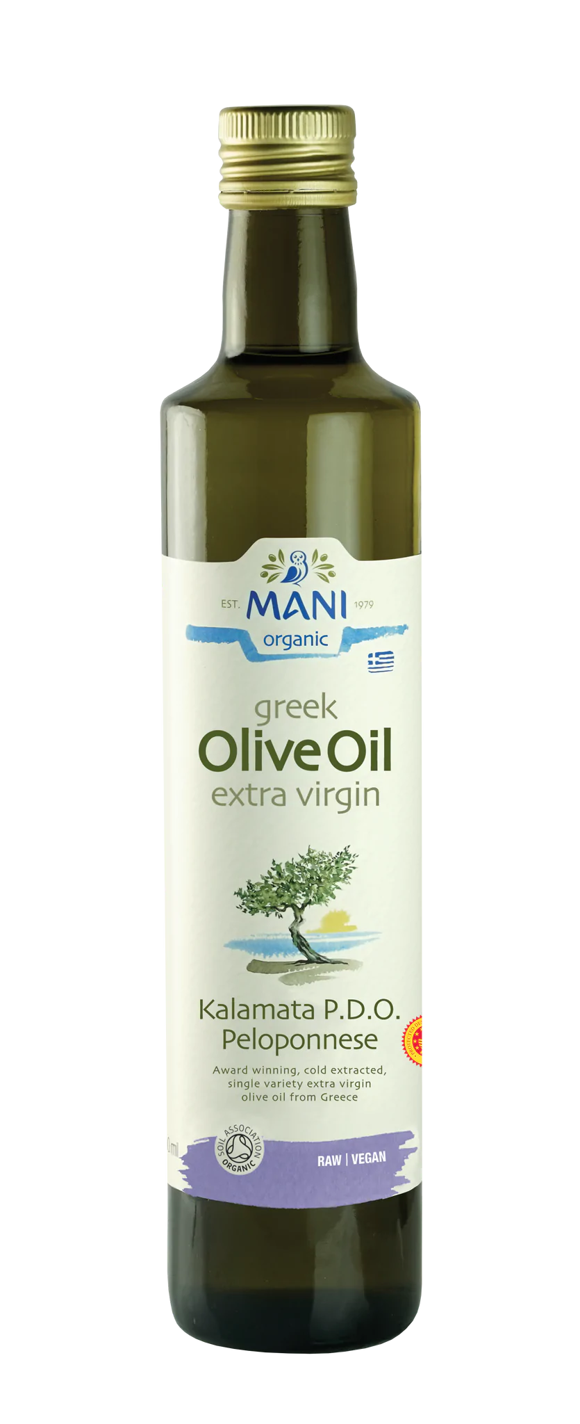 Organic Mani Extra Virgin Olive Oil - Kalamata PDO - 500ml