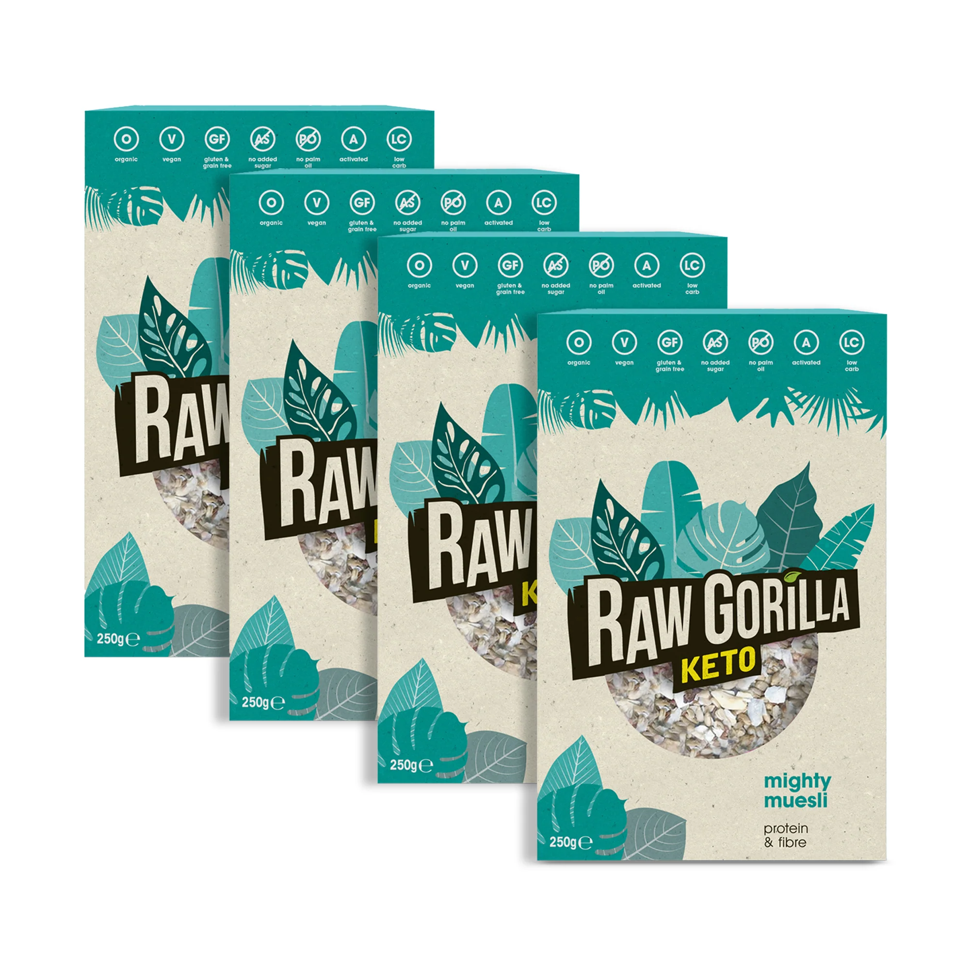 Organic Mighty Muesli Keto - - Raw Gorilla 4 pack