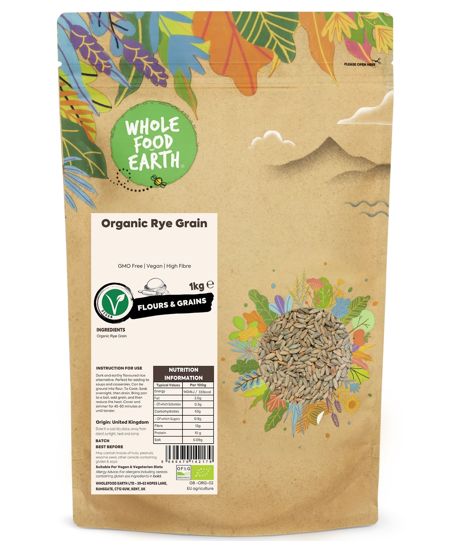 Organic Rye Grain