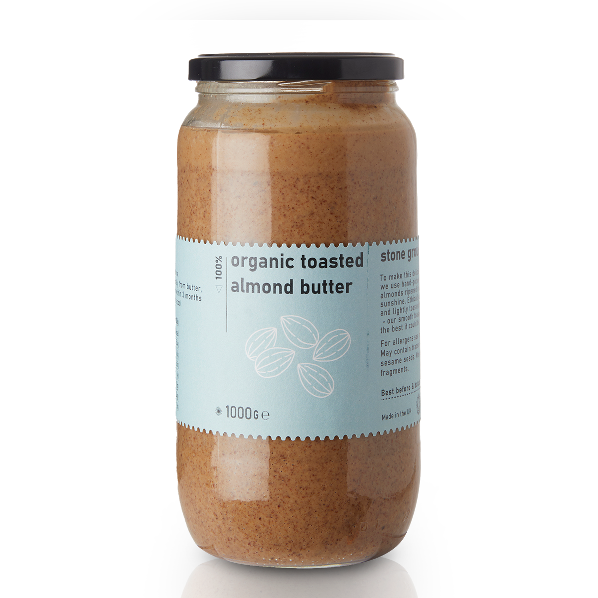 Organic Toasted Almond Butter - 1000g - RAWGORILLA