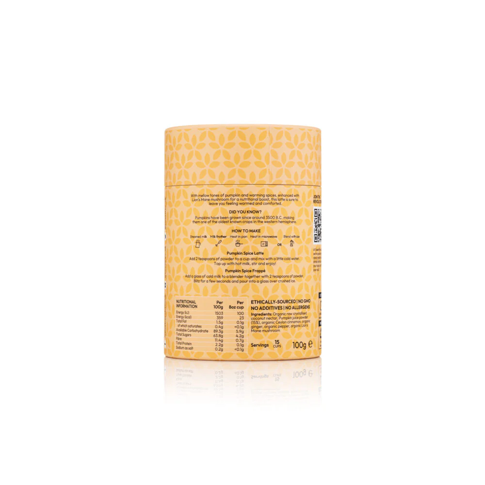 Organic Pumpkin Spice Latte with Lion's Mane - Sweet Revolution