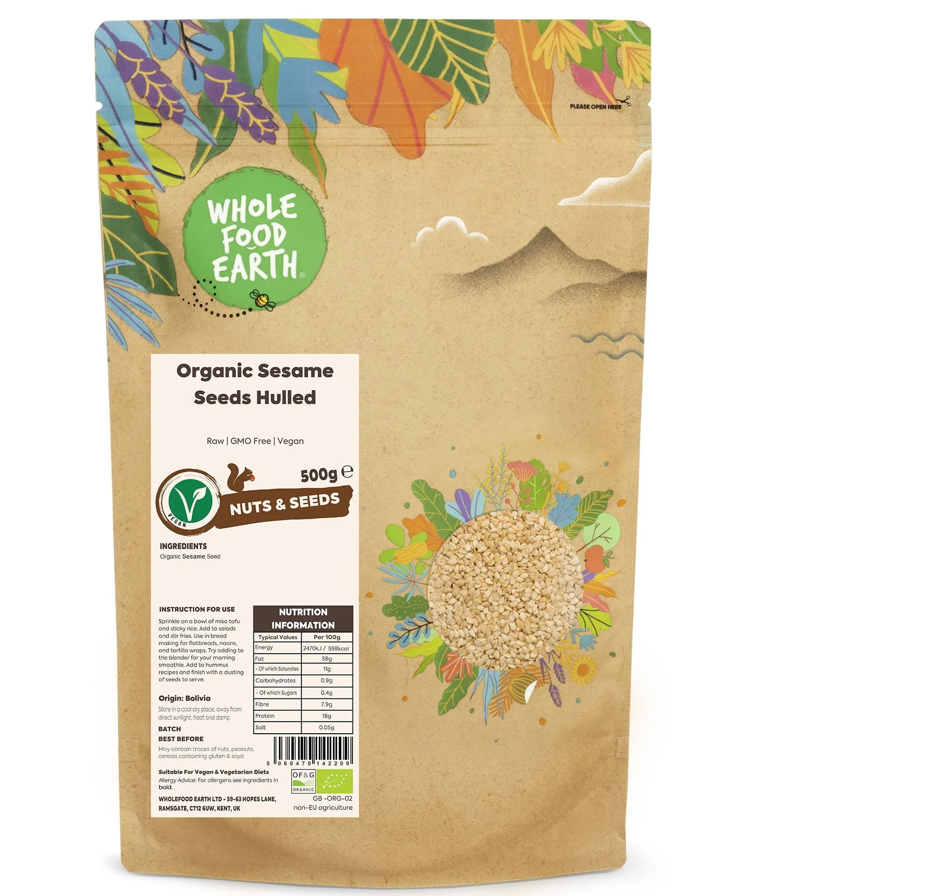 Organic Sesame Seeds Hulled